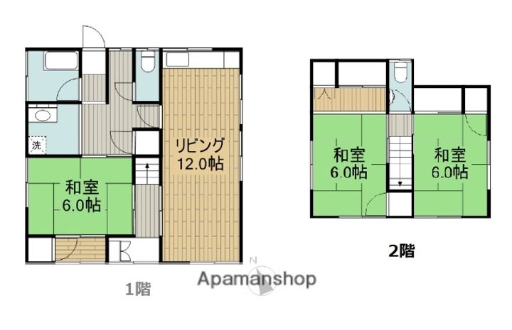 群馬県桐生市天神町3丁目(一戸建)の賃貸物件戸建ての間取り