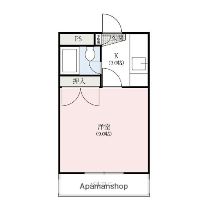スチューデントハイツ メゾン中野304の間取り