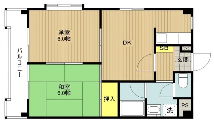 シャルマン・ヴィ101号室の間取り