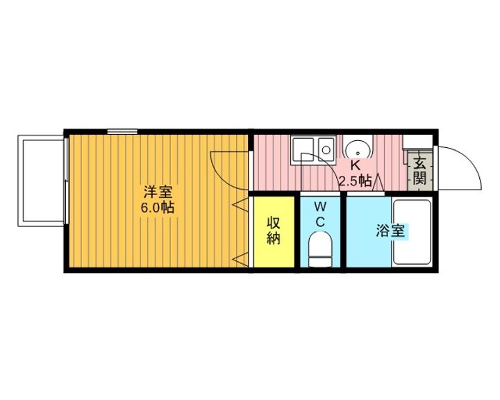 キャメル大成D棟106の間取り