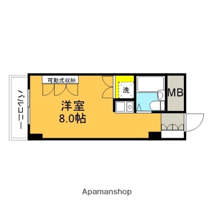 埼玉県蕨市中央1丁目の賃貸マンションの間取り
