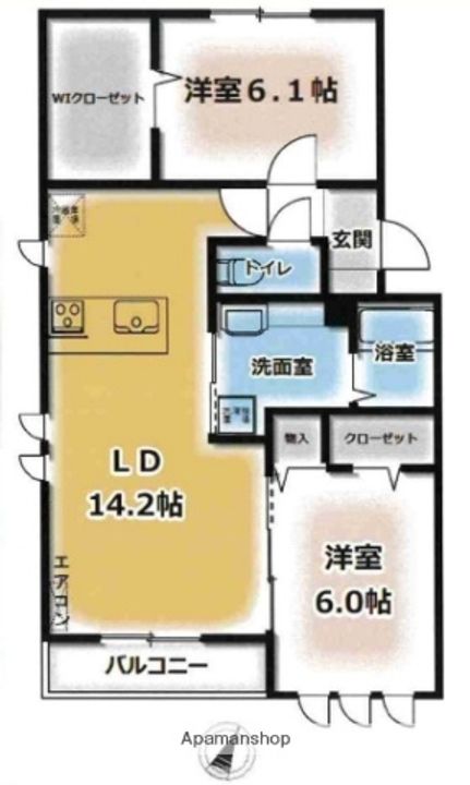 メルヴェーユイイダ芝原の間取り