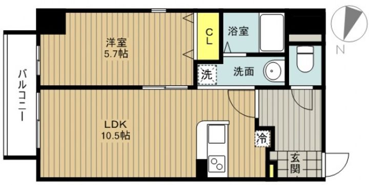 IZAMI505号室の間取り
