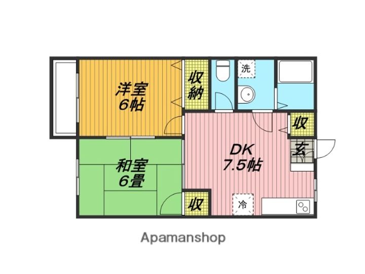 パルコール櫛引203の間取り