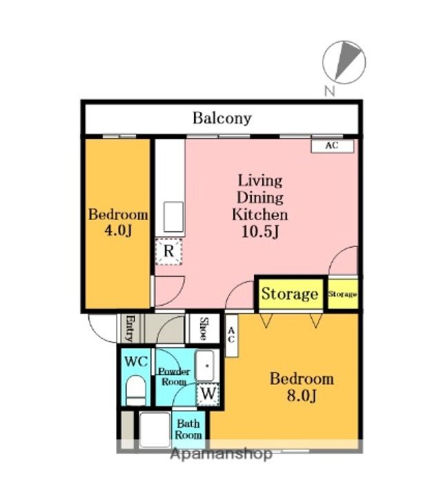 東観マンションの間取り