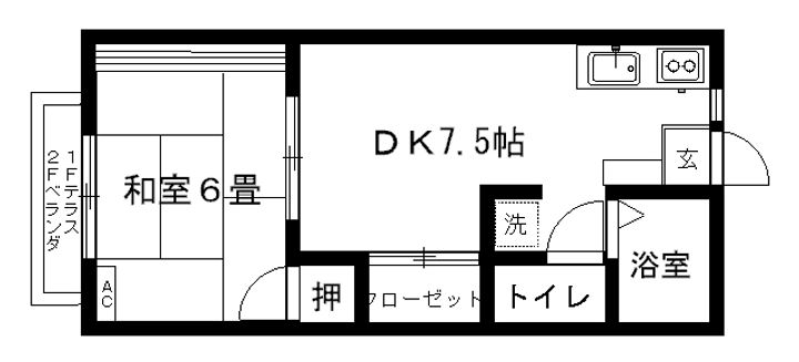 サンベルテ菅沼 Ⅱ103の間取り