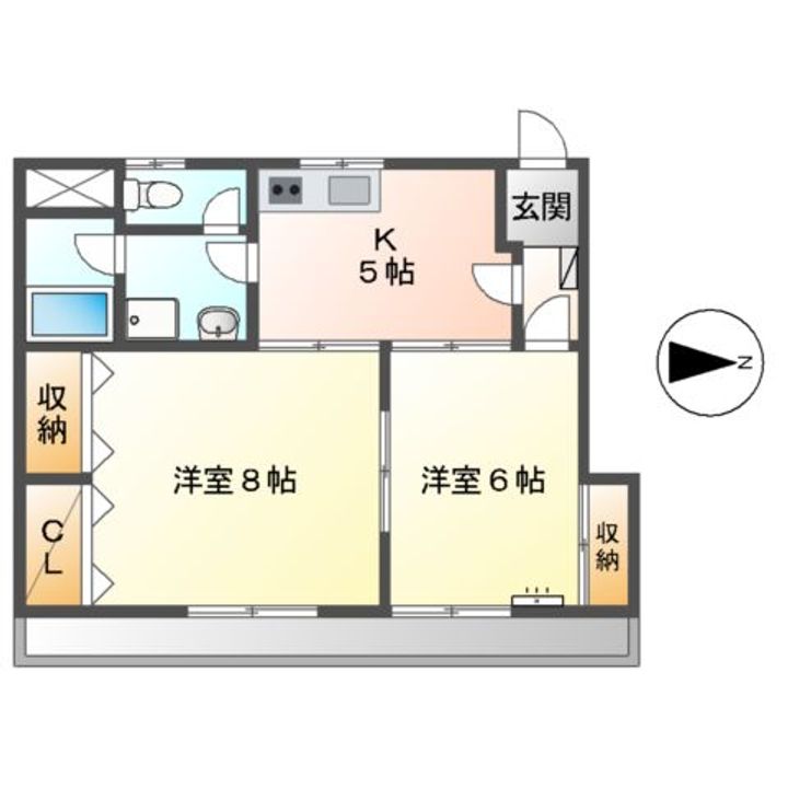 エステート山崎102の間取り