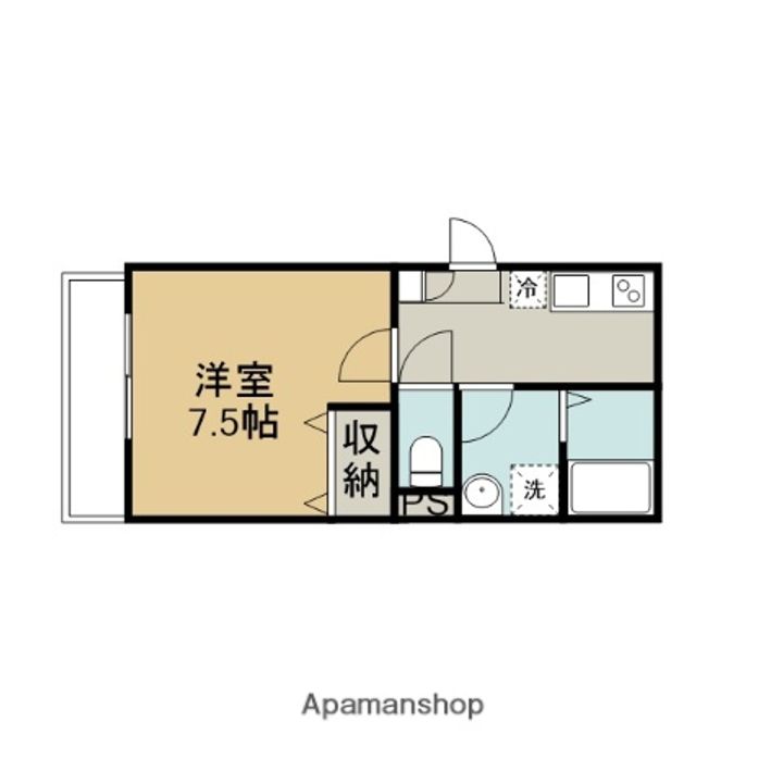 埼玉県越谷市大沢の賃貸アパートの間取り