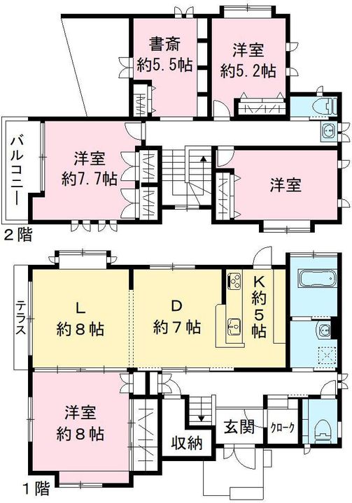 埼玉県草加市氷川町(一戸建)の賃貸物件戸建ての間取り