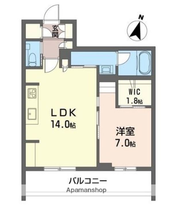 埼玉県さいたま市浦和区駒場1丁目の賃貸マンションの間取り