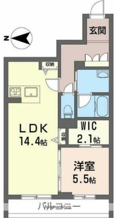 埼玉県さいたま市緑区東浦和4丁目の賃貸マンションの間取り