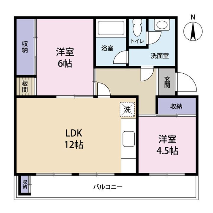 KSマンション405号室の間取り