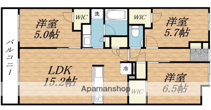 埼玉県さいたま市南区沼影1丁目の賃貸マンションの間取り