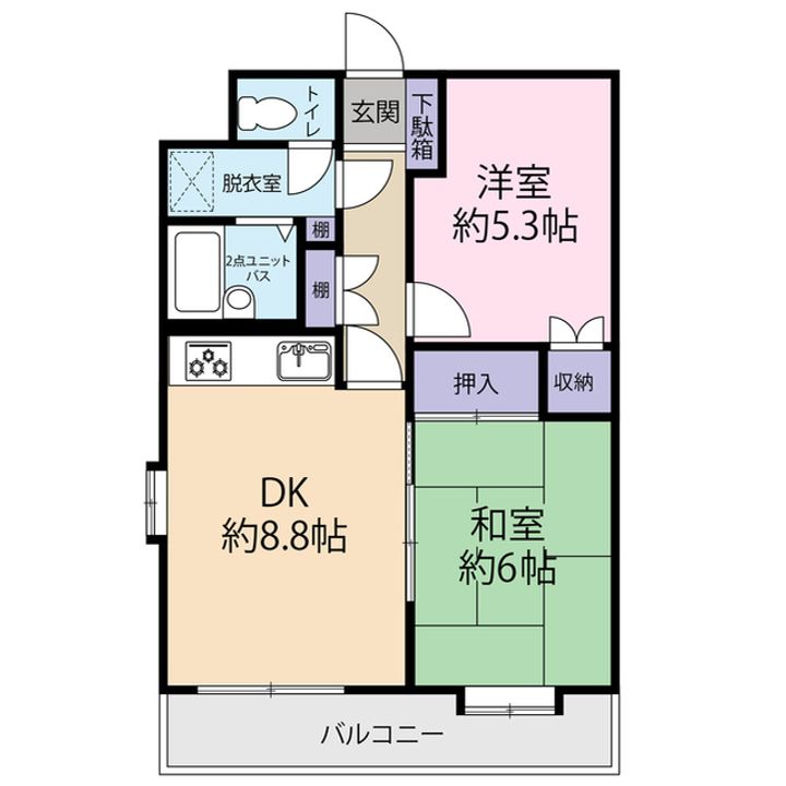 KSマンション白幡505号室の間取り