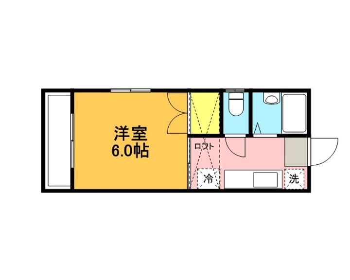 第二ダイケンハイツ206の間取り