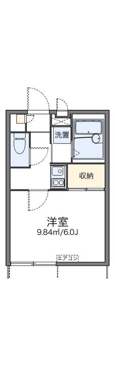 レオパレスギンモクセイの間取り