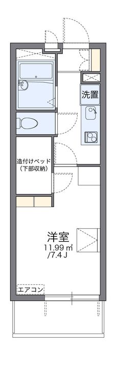 レオパレスリベル中浦和の間取り