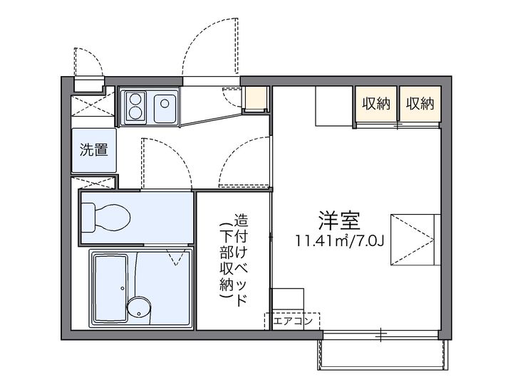 レオパレスフローラ中里の間取り