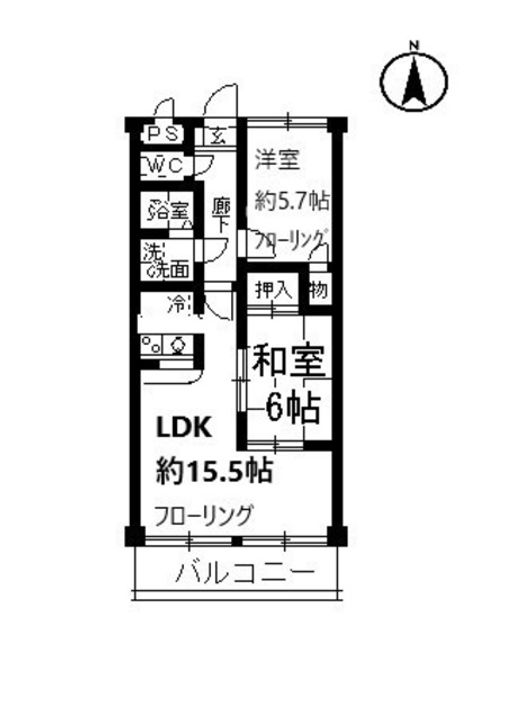 埼玉県さいたま市浦和区大東2丁目の賃貸マンションの間取り