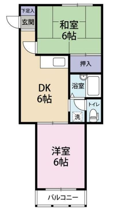 メゾンドコリンヌ203号室の間取り