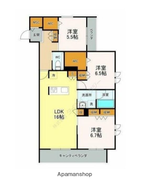 プリムヴェールの間取り
