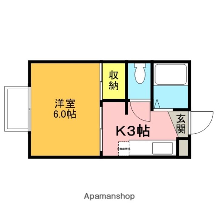 埼玉県さいたま市緑区原山4丁目の賃貸アパートの間取り