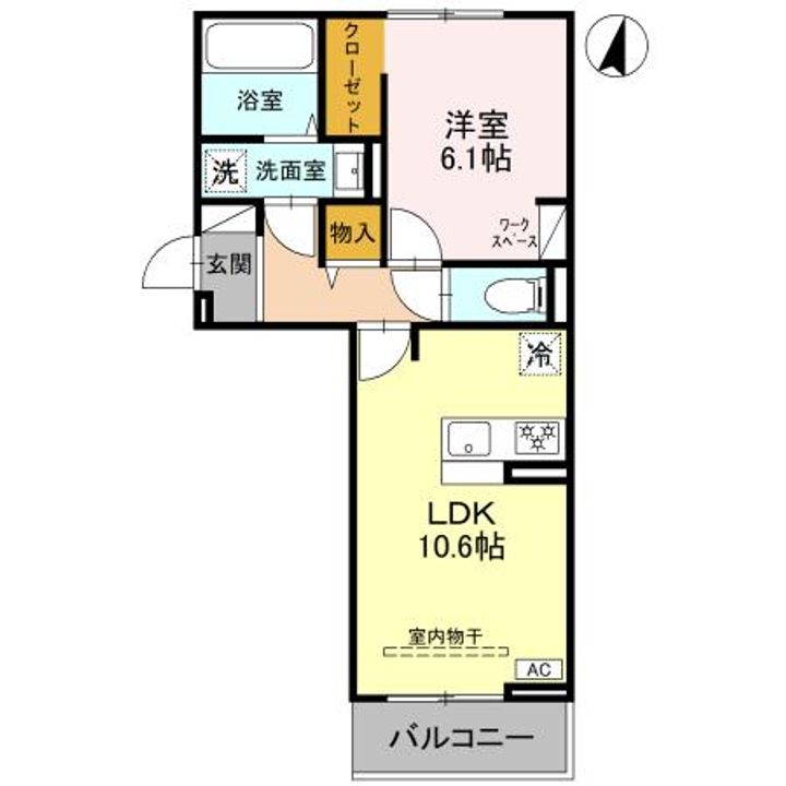 アザレア Aの間取り