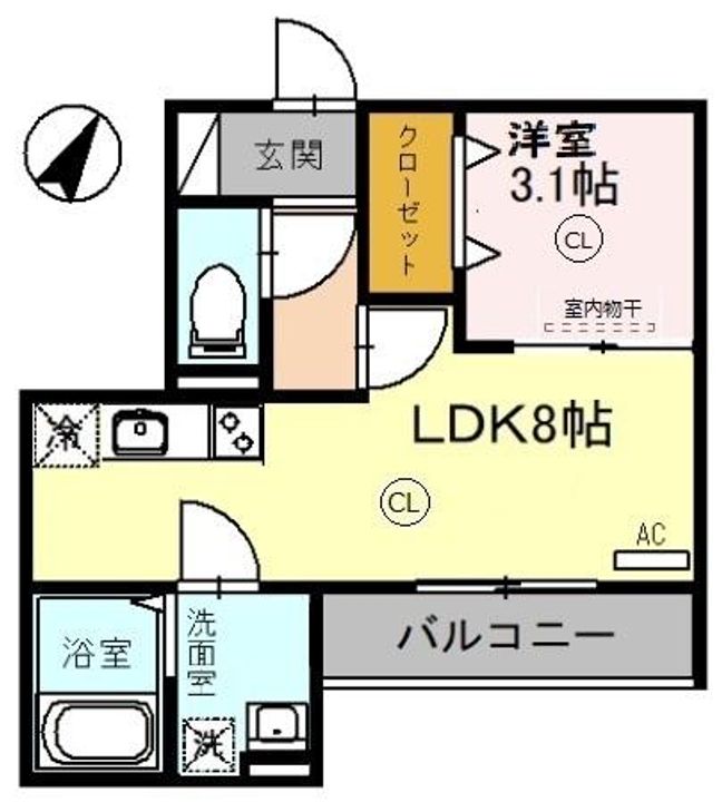 シェーングラース Dの間取り