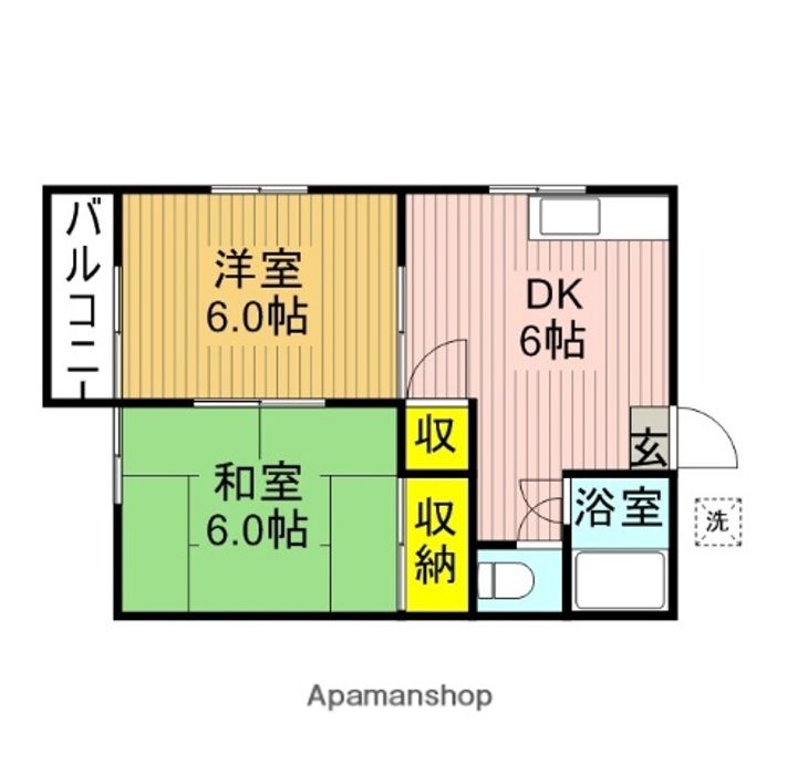 ヒゲタハイツ202の間取り