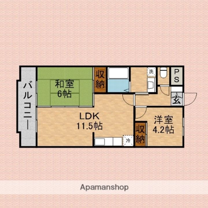 ビューハイツAの間取り