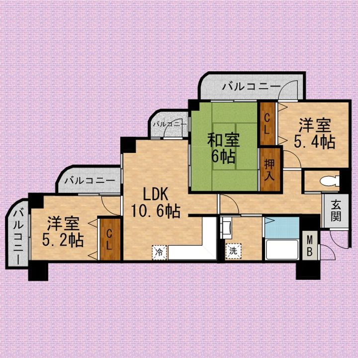モーニングパーク朝霞の間取り