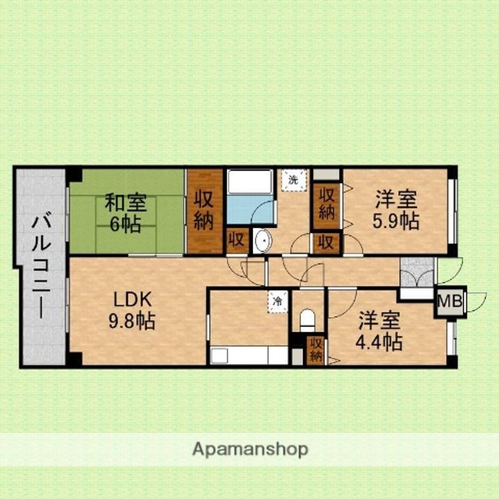 ルシーダⅡ303の間取り