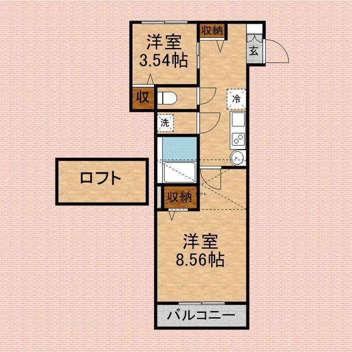 カメリアふじみ野301の間取り