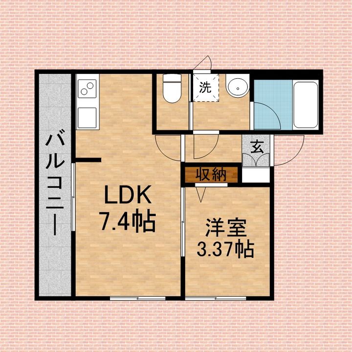 埼玉県朝霞市三原2丁目の賃貸アパートの間取り
