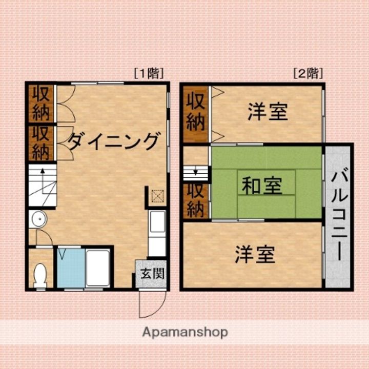 埼玉県富士見市羽沢1丁目(一戸建)の賃貸物件戸建ての間取り
