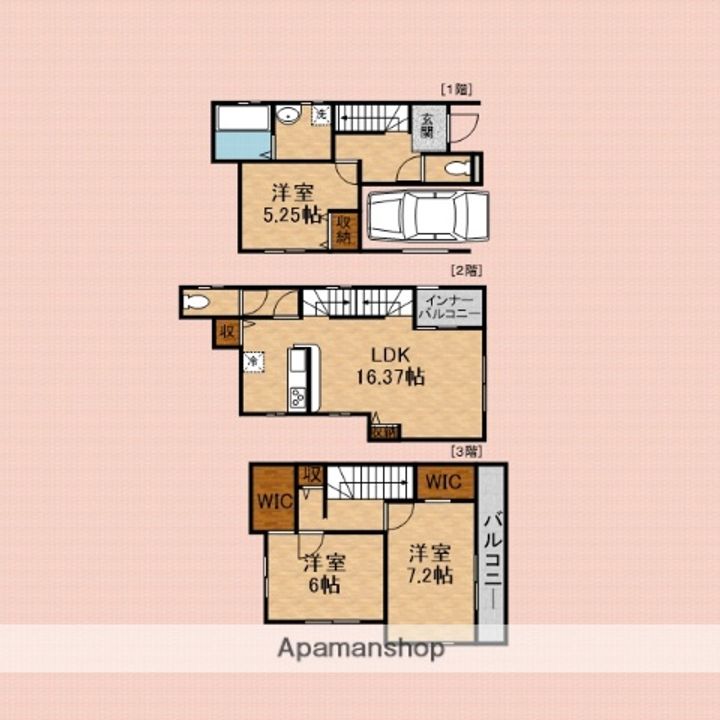 埼玉県富士見市鶴馬3丁目(一戸建)の賃貸物件の間取り
