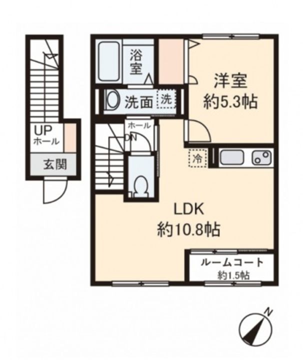 CLAIREA(クレア)202号室の間取り