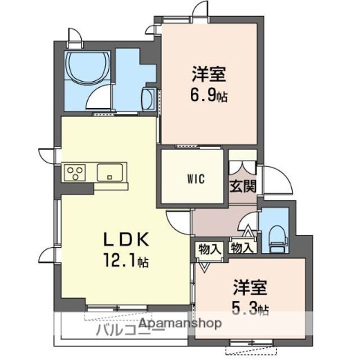ヴィラージュエムの間取り