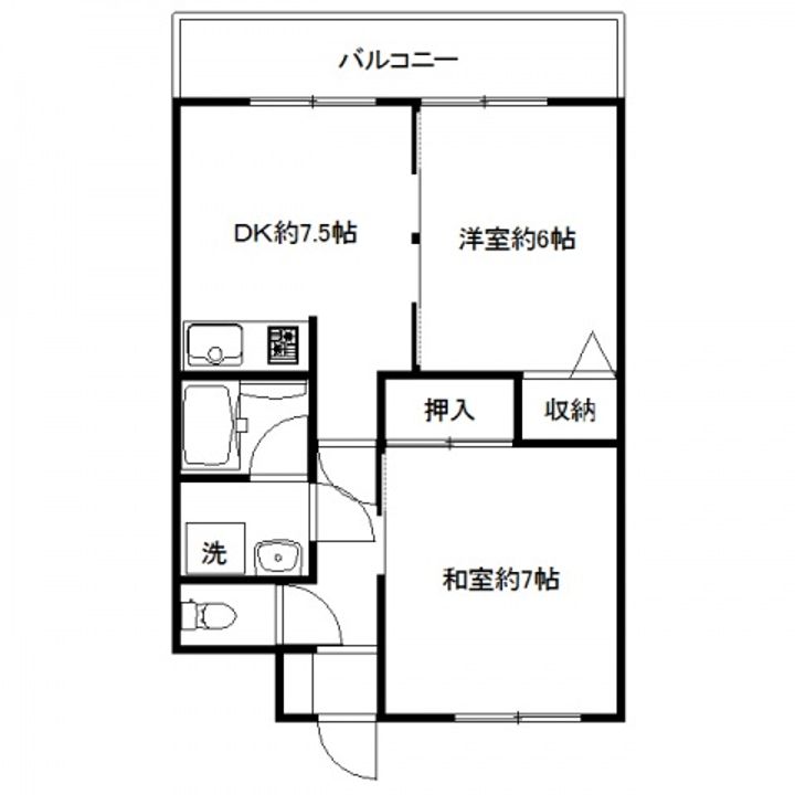 フォンテーヌ・デ・アイラ905号室の間取り