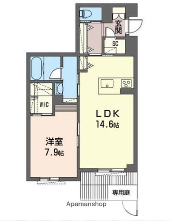 埼玉県志木市本町5丁目の賃貸マンションの間取り