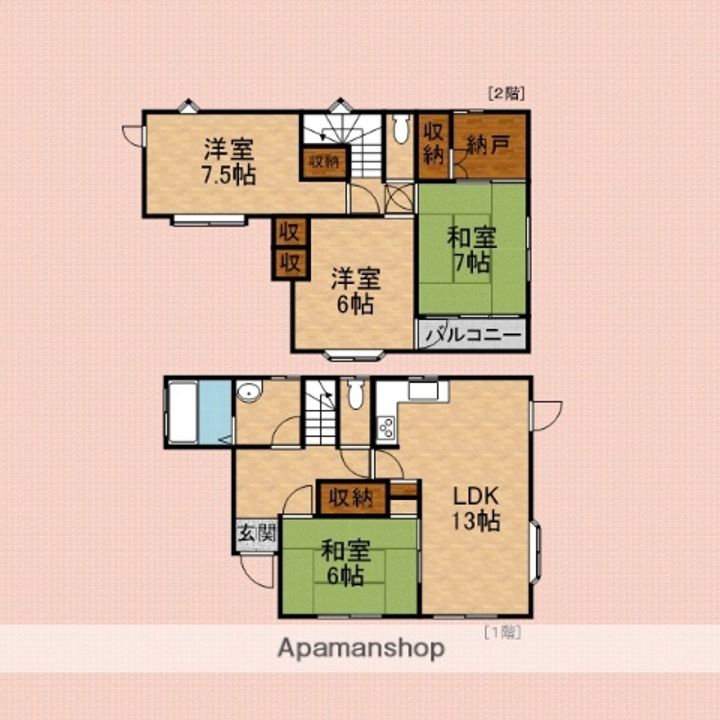 埼玉県川越市大字木野目(一戸建)の賃貸物件の間取り