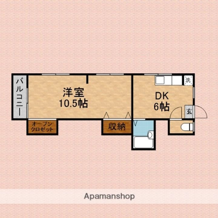 レモンハウスⅡC棟102の間取り