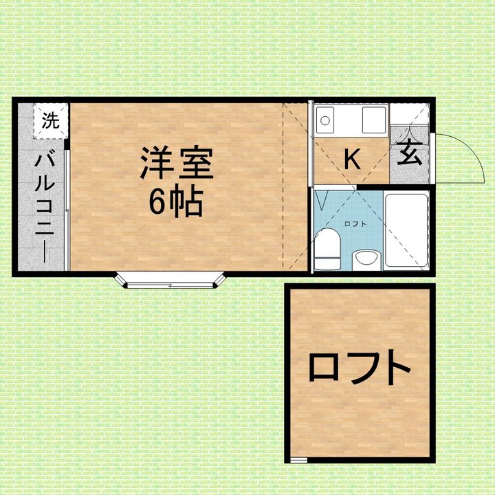 コスモスハイツ206の間取り