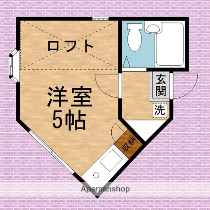 埼玉県富士見市鶴瀬西2丁目の賃貸アパートの間取り