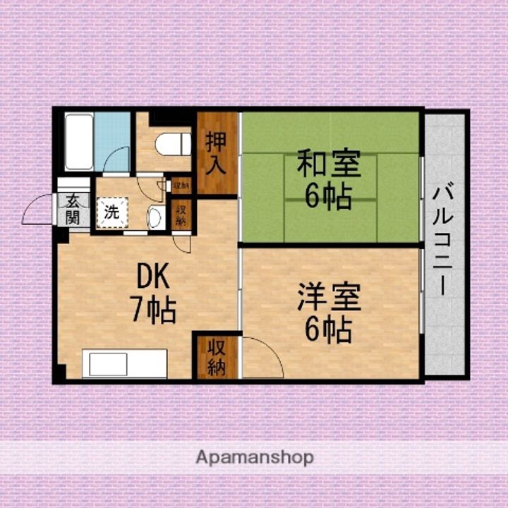 埼玉県朝霞市本町2丁目の賃貸マンションの間取り