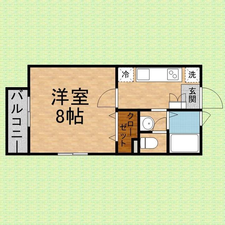 エスポワールコーワ103号室の間取り