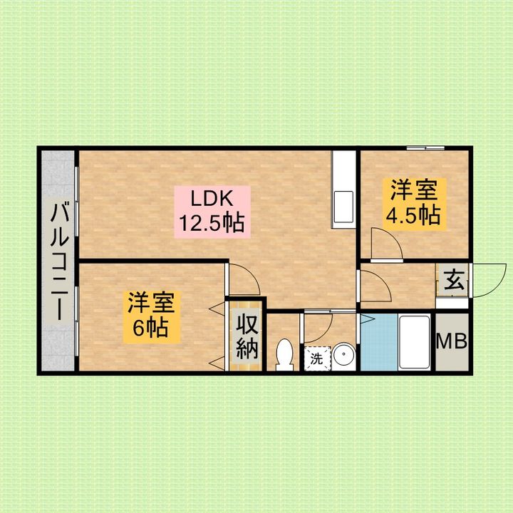 ラフォーレ飯倉306号室の間取り