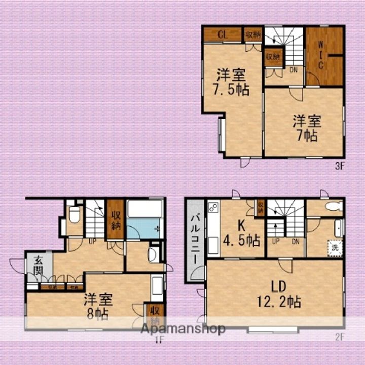 埼玉県朝霞市仲町2丁目(一戸建)の賃貸物件の間取り