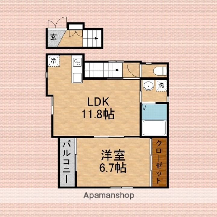 埼玉県ふじみ野市上福岡4丁目の賃貸アパートの間取り