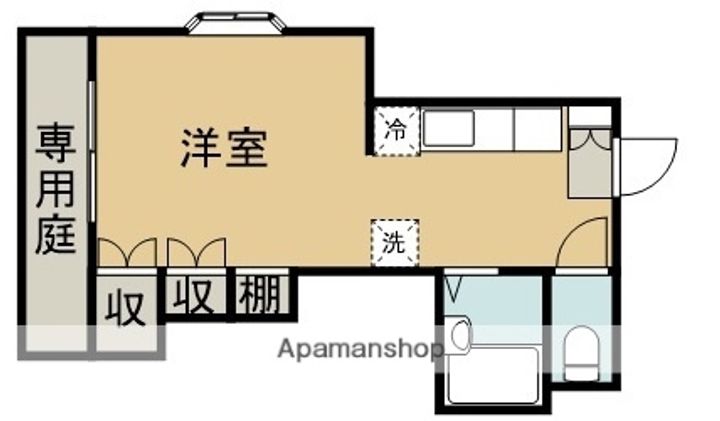 埼玉県鶴ヶ島市大字上広谷の賃貸アパートの間取り
